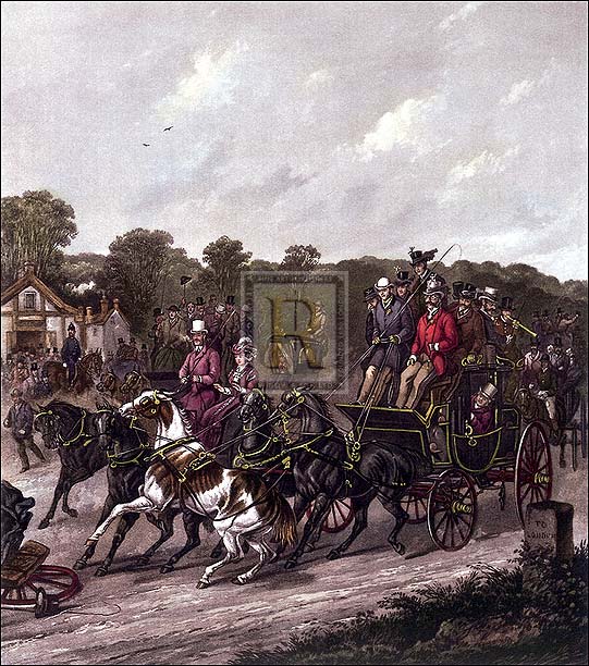 Henry Alken Artist Hand Colored Copper Plate Printed Atelier Print:"Returning from the Derby"