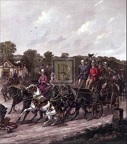 Henry Alken Artist Hand Colored Copper Plate Printed Atelier Print:"Returning from the Derby"