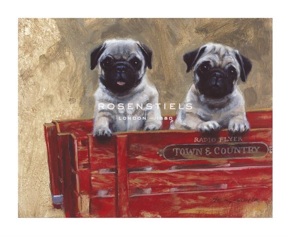 Henry Koehler Hand Numbered Limited Edition Print on Paper :"In Mummy's Red Wagon"