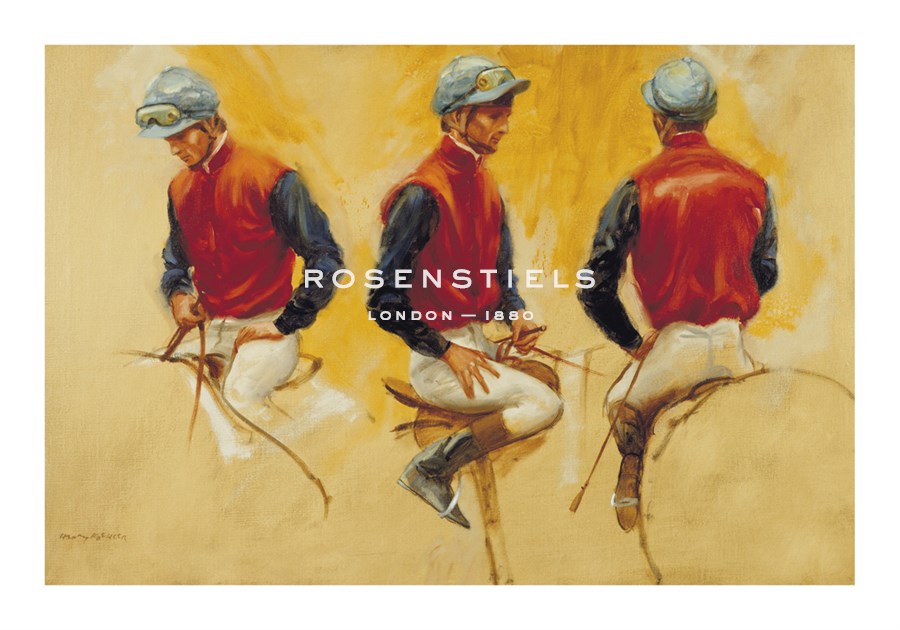 Henry Koehler Hand Numbered Limited Edition Print on Paper :"Jockey In Red And Blue"