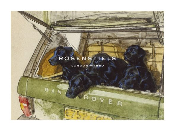 Henry Koehler Hand Numbered Limited Edition Print on Paper :"Labradors"