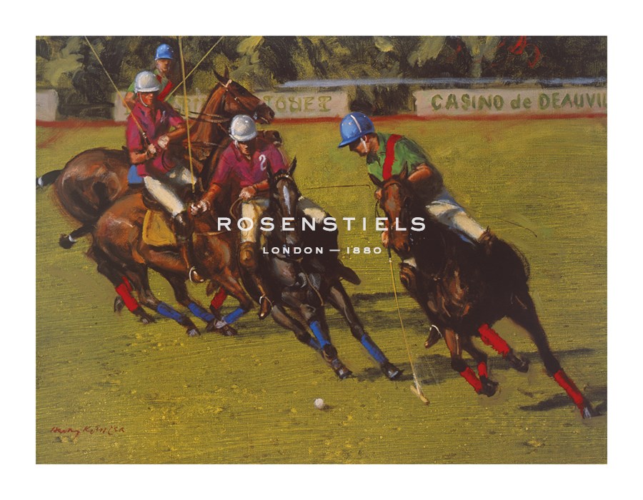 Henry Koehler Hand Numbered Limited Edition Print on Paper :"Polo At Deauville"