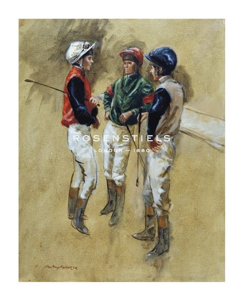 Henry Koehler Hand Numbered Limited Edition Print on Paper :"Three Jockeys"