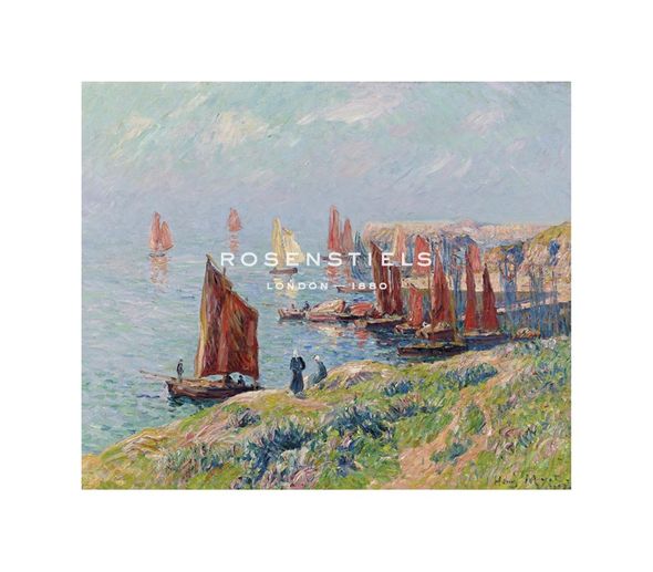 Henry Moret Hand Numbered Limited Edition Print on Paper :"Rentree De Bateaux"