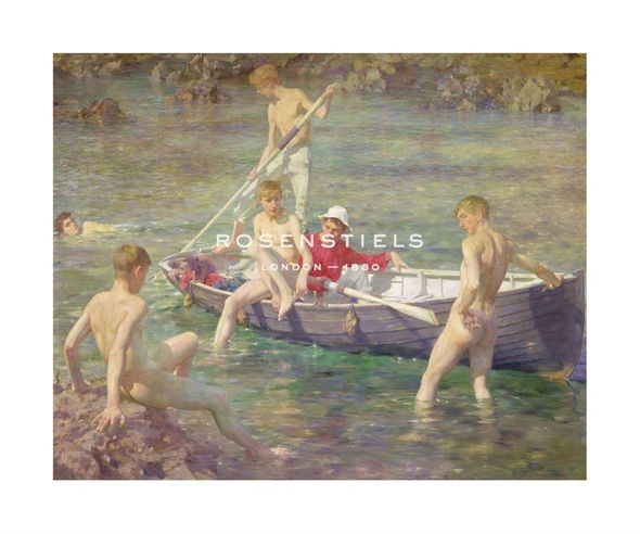 Henry Scott Tuke Hand Numbered Limited Edition Print on Paper :"Ruby, Gold And Malachite"