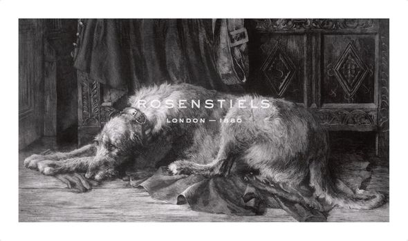 Herbert Dicksee Hand Numbered Limited Edition Print on Paper :"Irish Deerhound"