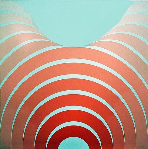 Herbert Oehm Limited Edition Hand Pulled Serigraph on Paper: "SWING #5"
