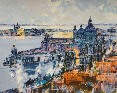 Herve Fenouil Artist Signed Limited Edition Serigraph on Paper: "EVENING LIGHT"