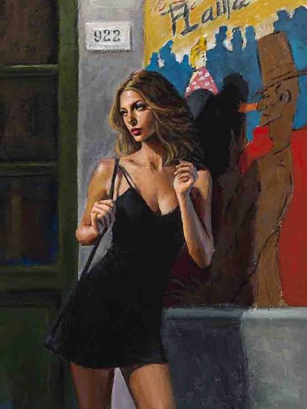 Fabian Perez Artist Signed Limited Edition Archival Canvas:"Eden in Toulouse"