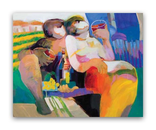 Hessam Abrishami Hand Signed and Numbered Limited Edition Archival Print on Canvas:"Afternoon Amore"