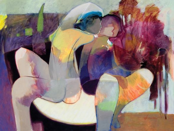 Hessam Abrishami Handsigned and Numbered Limited Edition Embellished Giclee on Canvas:"November"