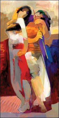 Hessam Abrishami Handsigned and Numbered Limited Edition Giclee on Canvas: "Color of Passion"