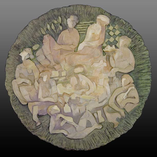 Hessam Abrishami Limited Edition Bronze Sculpture:"Gathering"