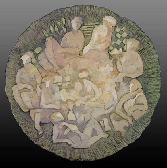 Hessam Abrishami Limited Edition Bronze Sculpture:"Gathering"