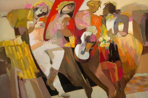 Hessam Abrishami Limited Edition Giclee on Canvas:"Moment of Joy"