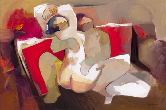 Hessam Handsigned and Numbered Limited Edition Giclee on Canvas: "Closer Hearts"