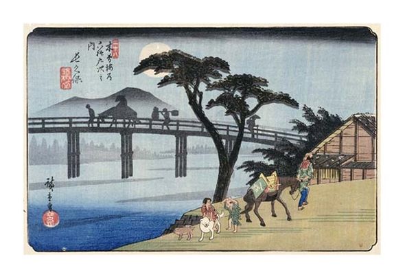 Hiroshige Fine Art Open Edition Gicl&eacute;e:"Nagakubo"