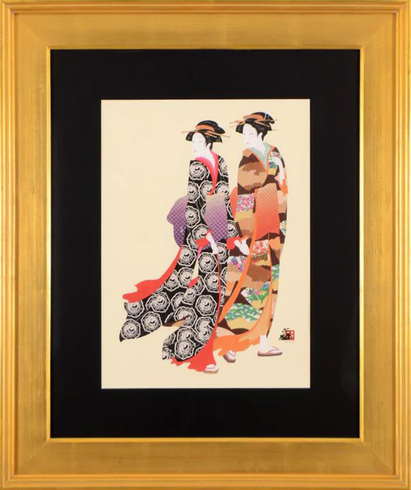 Hisashi Otsuka Limited Edition Printers Proof Lithograph on Paper: "Ukiyo-e Sisters" Hisashi Otsuka Limited Edition Printers Proof Lithograph on Paper: "Ukiyo-e Sisters"