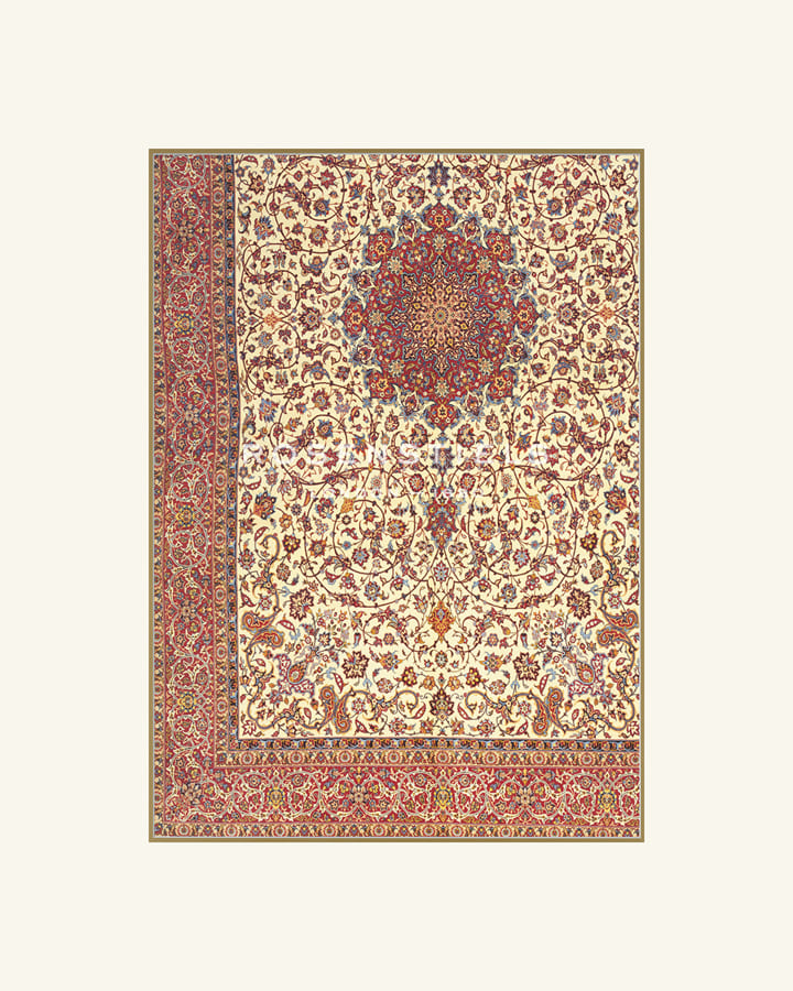 Historic Collection Hand Numbered Limited Edition Print on Paper :"Middle Eastern Rug I"