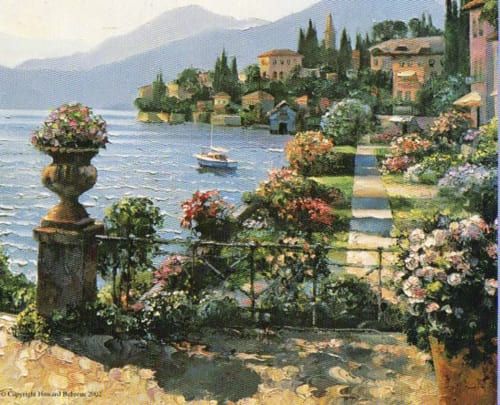HOWARD BEHRENS 27X35 Secondary Market Art: "VARENNA MORN APCNV"