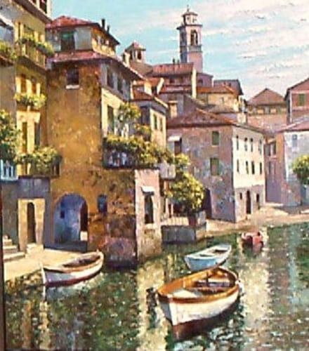 HOWARD BEHRENS 30X24 Secondary Market Art: "HIDDEN COVE COMO AP"