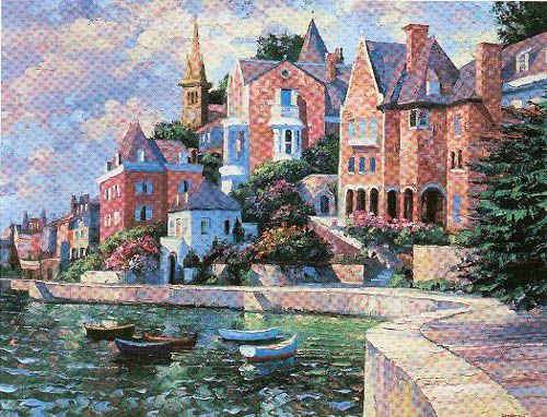 Howard Behrens Limited Edition Serigraph on Paper: "Afternoon at Dinard"