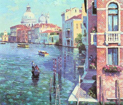 Howard Behrens Limited Edition Serigraph on Paper: "Grand Canal"