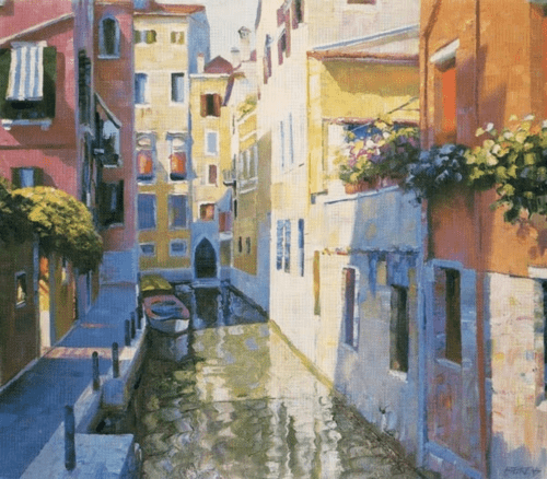 Howard Behrens Limited Edition Serigraph on Paper: "Venice on Paper"