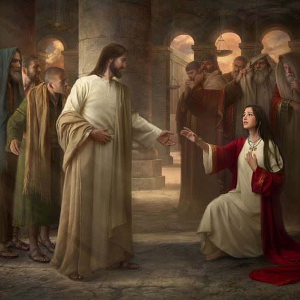 Howard Lyon Hand Signed and Numbered Limited Edition Canvas Giclee:"Though Your Sins Be As Scarlet"
