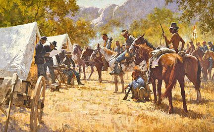 HOWARD TERPNING 12X9 Secondary Market Art: "MAJOR NORTH PAWNE GNCV"