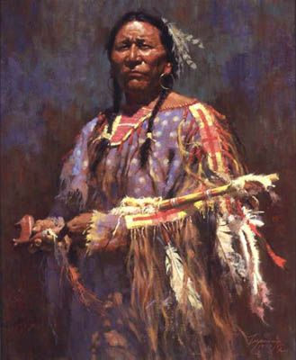 HOWARD TERPNING 15X19 Secondary Market Art: "MEDICINE PIPE"