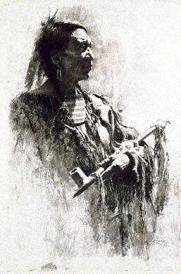 HOWARD TERPNING 18X26 Secondary Market Art: "PROFILE OF WISDOM"