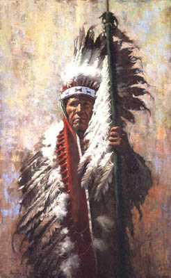 HOWARD TERPNING 18X29 Secondary Market Art: "STRENGTH OF EAGLES"