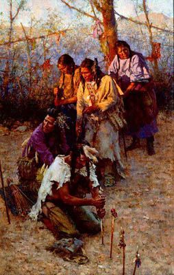 HOWARD TERPNING 22X35 Secondary Market Art: "OFFERINGS LITTLE CNV"