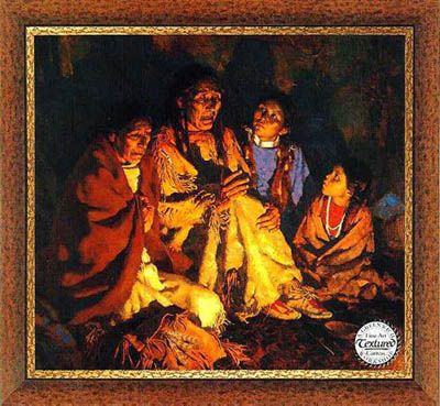 HOWARD TERPNING 26X24 Secondary Market Art: "GRANDFATHER SPEAKS CNV"
