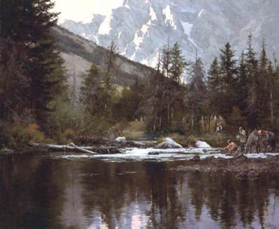 HOWARD TERPNING 29X24 Secondary Market Art: "WHEN CARELESS SPELLS"