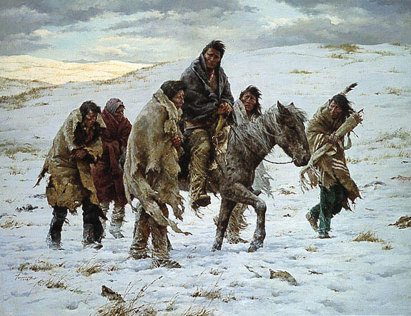 HOWARD TERPNING 32X26 Secondary Market Art: "CHIEF JOSEPH RIDES"