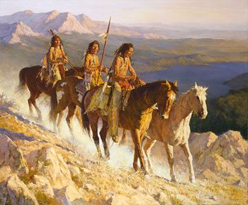 HOWARD TERPNING 44X36 Secondary Market Art: "TRAIL ALONG BACKB GCNV"