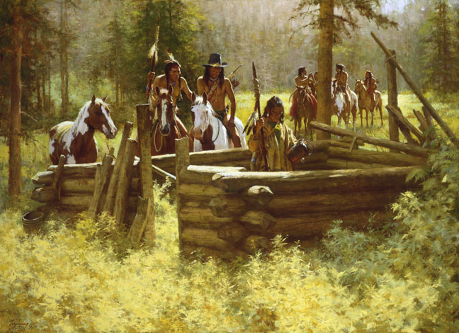 HOWARD TERPNING 50X36  Secondary Market Art: "ABANDONED CNV"