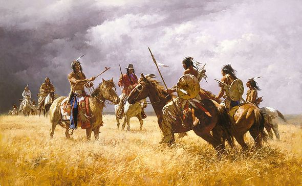 HOWARD TERPNING 51X31 Secondary Market Art: "COFFEE COOLERS GCNV"