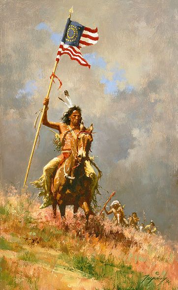 HOWARD TERPNING 8X12 Secondary Market Art: "CHANGE OF COMMAND GCNV"