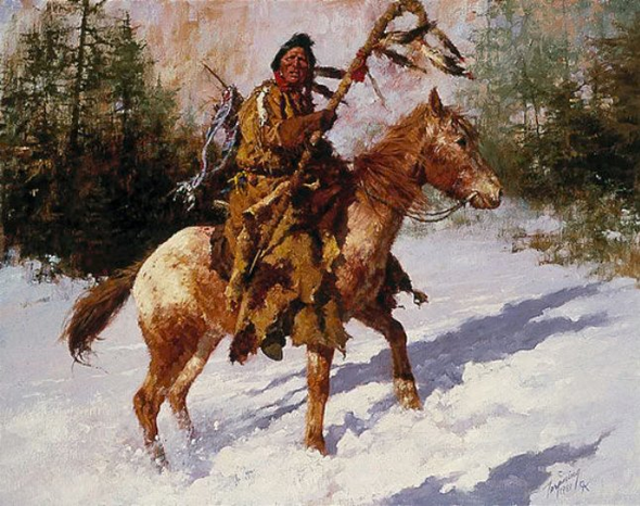 Howard Terpning Artist Proof Limited Edition Print:"Winter Coat"
