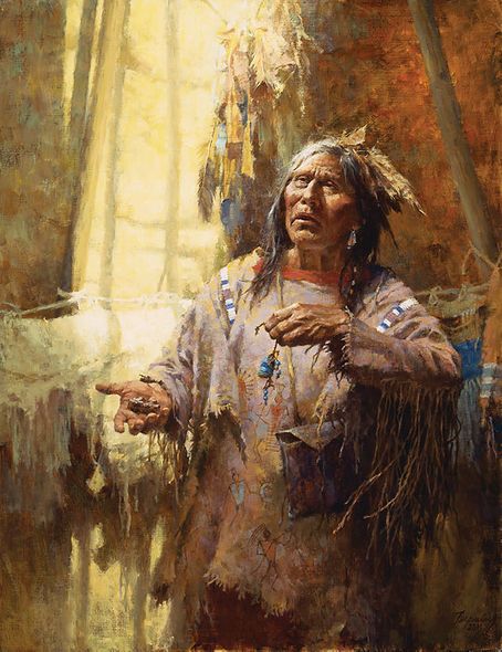 Howard Terpning Hand Signed and Numbered Limited Edition Canvas:"Calling the Buffalo"