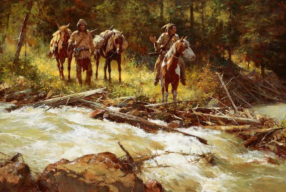 Howard Terpning Hand Signed and Numbered Limited Edition Canvas Giclee:"Broken Trail"