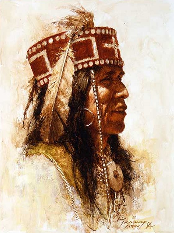 Howard Terpning Portrait Series Limited Edition Canvas Giclee (January 2021 Release): "Mescalero Apache"