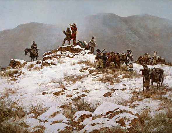 Howard Terpning Limited Edition Artist Proof Print:"Search for the Pass"