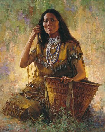 Howard Terpning Limited Edition Artist Proof Print:"Isdzan - Apache Woman"