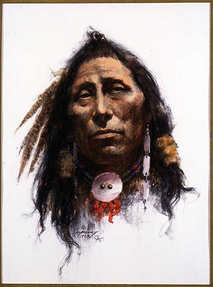 Howard Terpning Portrait Series Limited Edition Canvas Giclee (October 2021 Release): "One Man’s Diginity"