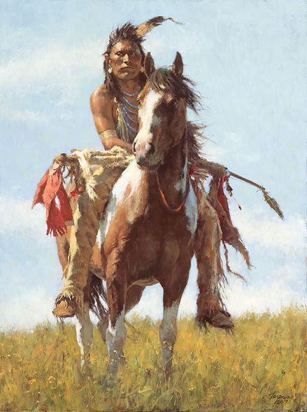 Howard Terpning Museum Edition Gicl&eacute;e Canvas :"Do not Disturb"