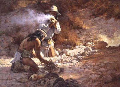 HOWARD TERPNING  Secondary Market Art: "APACHE FIRE MAKER"